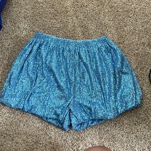 Endless rose sparkly blue bubble shorts